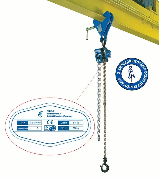 wciągarka łańcuchowa THIELE z zabezpieczniem przed przeciążeniam.webp